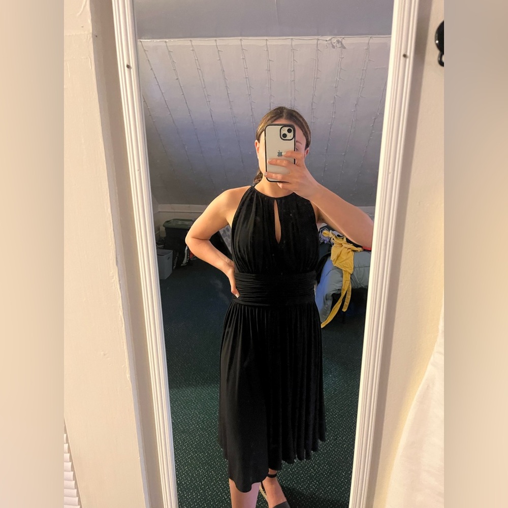 WHBM Black Flowy Dess